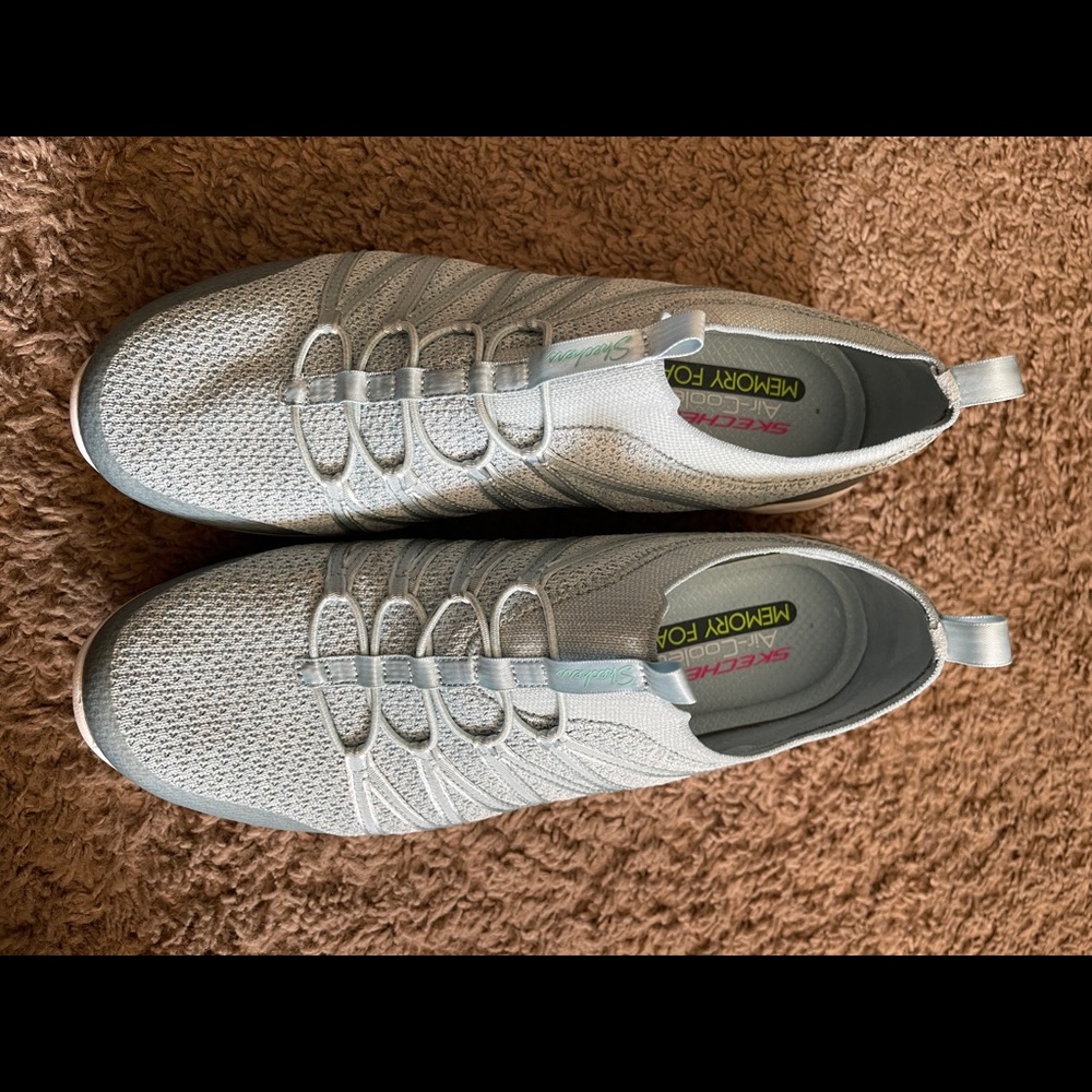 Light blue Sketchers size 10